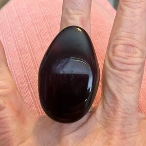 Ring huge vintage root beer color lucite sz 7.5